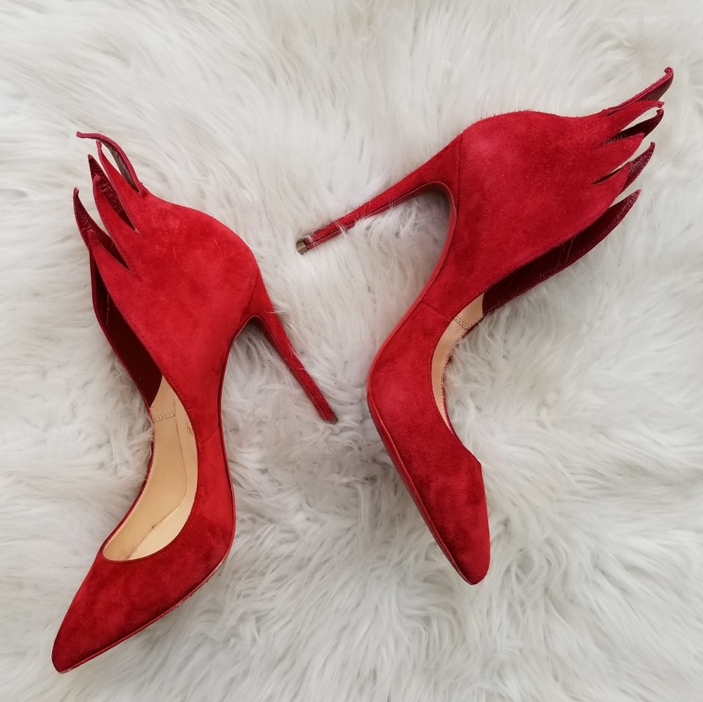 Christian Louboutin Victorina Flame 100mm Red Euro 36 1/2 - Picture 4 of 11